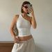 Women's Off-Shoulder Backless Slim Fit Tank Top Solid Color European American Style Spring/Summer Fashion Streetwear Short Top_ecoleips.com