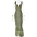 Women's Clothing Spring And Summer Suspender Splicing Dress Fashion Sexy Hot Girl Tight Pleated Fishtail Skirt_ecoleips.com
