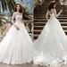 Women's Clothing Long Sleeved Lace Slim And Elegant Trailing Bride Wedding Dress For Women_ecoleips.com