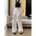 Women's American Style Retro Multi Pocket Patchwork Jeans Fashionable And Stylish Floor Length Pants New Spring Style_ecoleips.com
