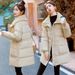 girl Lamb Wool 2025 Winter New Down Jacket For Women, Mid-Length Korean Style Coat, Waist-Cinching Cotton Padded Jacket,_ecoleips.com