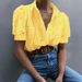 KaiKuo Cross-Border European And American Y2K Hot Girl Style Hollow Out T-Shirt Short Sleeve Women's Shirt 2025 Summer_ecoleips.com