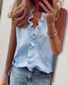 Summer Ruffle Edge Fashionable Sleeveless Breathable Slim Fit Printed Casual Shirt For Women_ecoleips.com