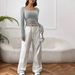 Voya Women's Round Neck T-shirt For Spring And Summer Fashion, Versatile Short Style, Fashionable Temperament, Solid Color Top_ecoleips.com