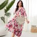 Women's Clothing Large Size Digital Printing Dress Loose Holiday Style_ecoleips.com