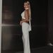 Fashion Women's Deep V Sexy Backless Halter Top Bodycon Ruched Long Skirt Set_ecoleips.com