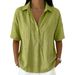 2026 Summer New Women's Clothing Loose And Comfortable Lapel Short Sleeve Solid Color Shirt White Shirt Women's Premium Sense_ecoleips.com