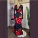 In Stock 2025 European And American Cross-border Women's Autumn New Long-sleeve Stacked Collar Rose Print Slim-fit Long_ecoleips.com