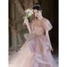 Pink Evening For Women, Light Luxury, Niche Halter Neck Wedding , Banquet High-End Feel, Host Art Exam Performance_ecoleips.com