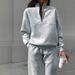 Foreign Trade Women's European And American Style Autumn Winter New Fashion Zipper Turn-Down Collar_ecoleips.com