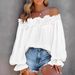 2024 Early Spring Hot-Selling New Elegant Style Casual Ruffled Off-Shoulder Long-Sleeve Shirt For Women_ecoleips.com