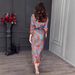 Summer Slim Fit Women's Clothing Set Retro European American Style Print_ecoleips.com