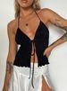 Aria Basics Aria Basics 2023 Spring Summer New Women's Vest European And American Sexy Lace-up Drawstring Camisole_ecoleips.com