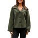 Women's Casual Office Short Suit With Long Sleeves And Buttoned Top_ecoleips.com