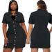 Women's Clothing Plus Size Women's Collared Short Sleeved Button Down Denim Dress For Formal & Casual For Women_ecoleips.com