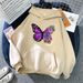 Casual Sweatshirt Jacket For Women, And Autumn Style, Fleece-Lined, Early Loose Hooded Spring Wear, 2024_ecoleips.com