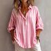 Spring Striped Loose Women's Shirt Long Sleeve Pullover American Style For Ladies_ecoleips.com