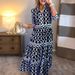 Women's Clothing Hot New Models Spring And Summer Geometric Print Round Neck Long Skirt Women's Dress_ecoleips.com