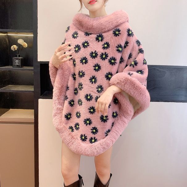 Verve 2025 Autumn Winter New Women's Plush Chrysanthemum Pullover Long Sleeve Versatile Warm_ecoleips.com
