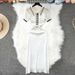 Korean Style Polo Collar Short Sleeved Dress Women's Color Blocking Sweater Dress Summer Export Skirt Casual Maxi Dress_ecoleips.com