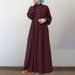 Women’s Clothing spring casual national style retro women's cardigan round neck swing dress origin source_ecoleips.com