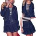 Women's Casual Loose Denim Jacket And Skirt Set European And American Style Spring Fashion_ecoleips.com