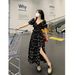 Plus-size Gentle French-style Floral Tea Women, Summer High-end Look, Slimming And Tummy-concealing Dress For Plus-size_ecoleips.com