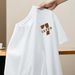 Summer New Women's Cotton T-Shirt Crew Neck Short Sleeve Printed Casual Loose Retro Street Style Top Half Sleeve_ecoleips.com