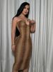 Weird Puss Gradient Strapless Dress Women Metal Rings Low-Neck Backless Skinny Peach Hip Midnight Club Party Trend Long Bodycon_ecoleips.com