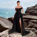 Women's Clothing Tube Top Party Evening Dress Party Elegant One Shoulder Slit Heavy Duty Prom Dress_ecoleips.com