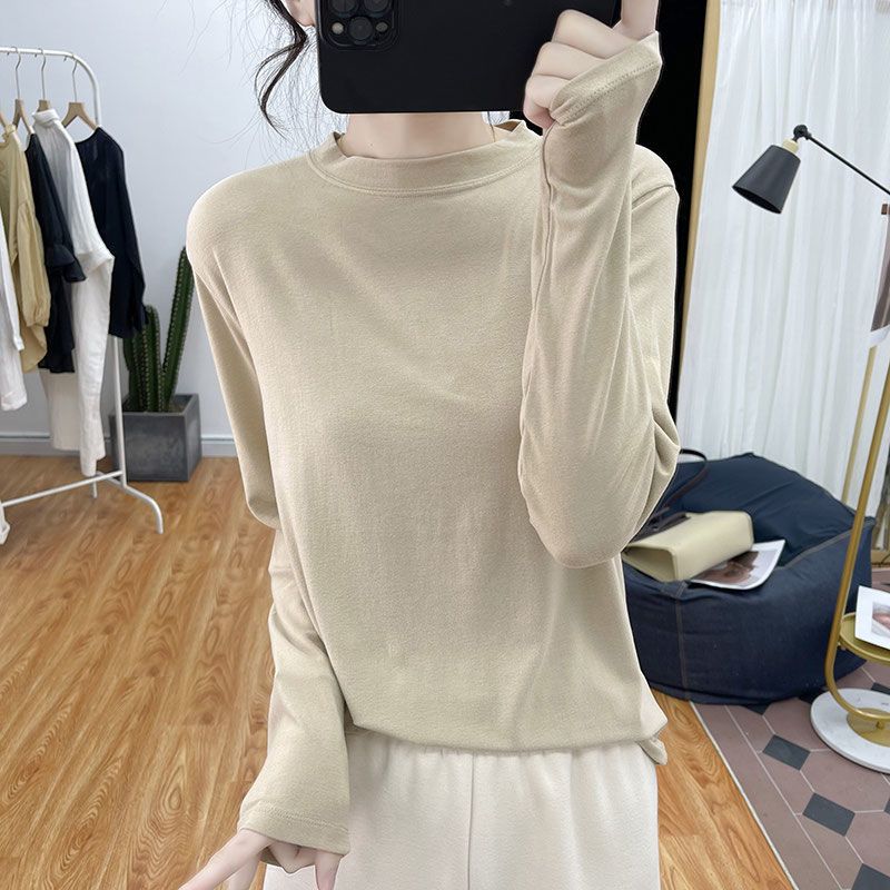 Double-Sided De-Rong Fabric Underlayer, Perfect For Wearing With Long-Sleeved, Semi-High-Necked Base Shirts A Stylish_ecoleips.com