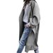"Elegant Wool-Blend Trench Coat For Women – Slim-Fit Long Coat With Notched Lapel, Single Button & Warm Lining (White/Black/Grey/Coffee/Blue)"_ecoleips.com