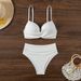 Women's Sexy Solid Color Bikini Set - High-Cut Split Swimsuit For Beach & Hot Spring (European & American Style)_ecoleips.com