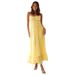 Women's New Long Spliced Dress With Off The Shoulder Sleeveless Sling_ecoleips.com