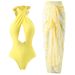 New Cross-halter Solid Color One-piece Swimsuit_ecoleips.com