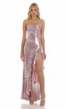 Women's Clothing Sequined Suspender Dress Skirt Slit New Host Banquet Sexy Dance Evening Dress Female (2 Colors_ecoleips.com