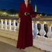 New Fashionable V Neck Long Sleeved Shirt, Elegant, Waist Slimming, Slimming Sequined Wide Leg Pants With Belt_ecoleips.com
