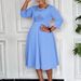 Women's Square Neck Pleated Dress D3353 High Waist African Style Plus Size Solid Color European And American Fashion Foreign Trade Clothing_ecoleips.com