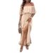 European And American 2025 Summer New Vacation Style Sexy Off-Shoulder Solid Color Dress Cross-Border_ecoleips.com
