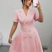 Women's Skirt Slim Waist Double Breasted Autumn Dress_ecoleips.com