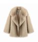 Elegant White Faux Fur Coat For Women - Short Lapel Collar Winter Jacket, French-Inspired Fluffy Outerwear, Lightweight Warm Cropped Coat_ecoleips.com