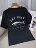 Women's Casual Round Neck Short Sleeve T-Shirt Multi-Color Style Simple Fashionable Sports Top Solid Printed Loose Fit_ecoleips.com