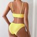 Women’s Solid Color Bikini Set – Soft Nylon Fabric, Removable Padding & Eco-Friendly Swimwear (Sexy High-Cut Fit, Lightweight & Quick-Dry)_ecoleips.com