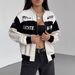Women's Clothing American Racing Suit Printed Jacket Versatile Casual Outerwear For Ladies_ecoleips.com