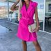 Women's New Suit Collar Sleeveless Slim Commuter Office Dress Long Dress Women_ecoleips.com