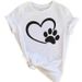 Eurean And American Cross-border Foreign Trade Women's Clothing Cartoon Animal Print Round-neck Short-sleeve T-shirt_ecoleips.com