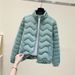 girl Girl Girl Lightweight Down For Women 2023 New Autumn Winter Loose Short Korean Style Small Cotton Coat Workwear Jacket_ecoleips.com