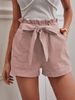 2025s New 2025 Summer Women's Loose Linen Casual Shorts With Pockets Solid Color Plus Size High Waist Wide Leg Pants_ecoleips.com