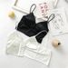 Sexy Bra Satin Women's Short Wireless Crochet Underwear Underlay Undergarments With Anti Glare And Beautiful Back Straps_ecoleips.com