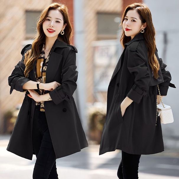 Women's Clothing New Style Temperament Versatile Mid Length Windbreaker New Style Casual Slimming Fashionable Jacket Women's Windbreaker_ecoleips.com